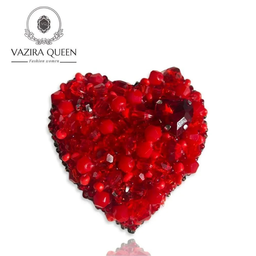 VQ Handmade Heart Brooch